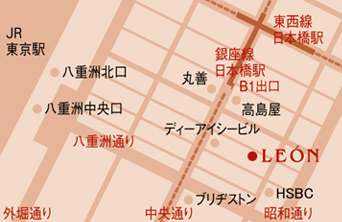 スペインバル日本橋レオン店舗地図